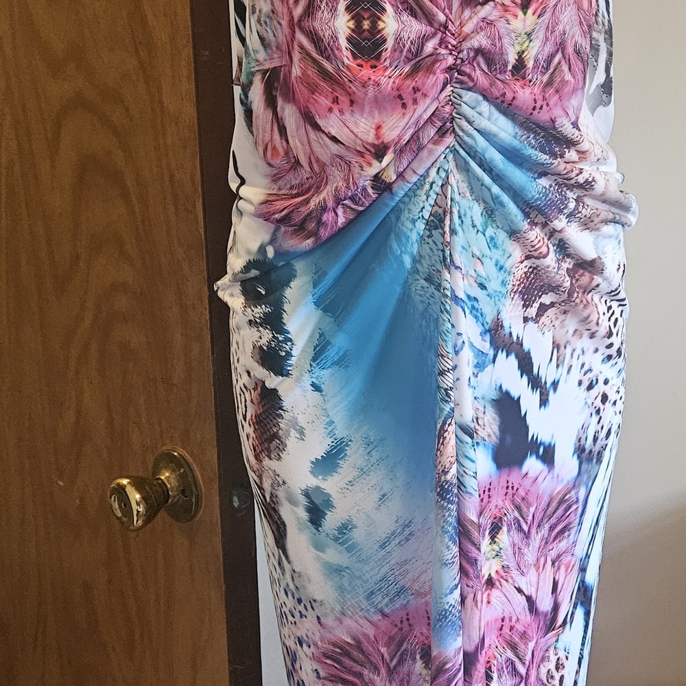 VENUS Pink and Blue Maxi Dress